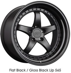 XXR 565 Flat Black / Gloss Black Lip 18x9.5 5x114.3 et20 cb73.1