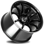 AV-40 GLOSS BLACK - MACHINED EDGE 18x9.5 5x114.3 et38 cb73.1